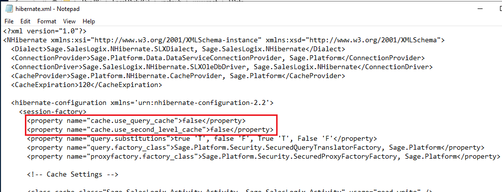 Hibernate.xml with caching disabled